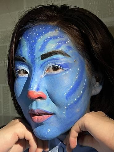 Аквагрим/грим в стиле «Аватар» - Профессиональный художественный грим