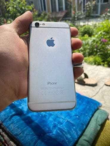 набор 6 в 1 apple: IPhone 6, Б/у, Серебристый, Чехол — 3