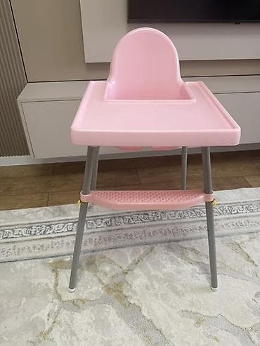 кормящий стульчик: Детский стульчик для кормления, розовый. - Компактная конструкция на — 1