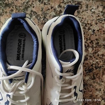 Сандалдар жана шлепкалар: Кроссовки Warrior (上海回力/Warrior) - Цвет: белый с темно‑синими — 2