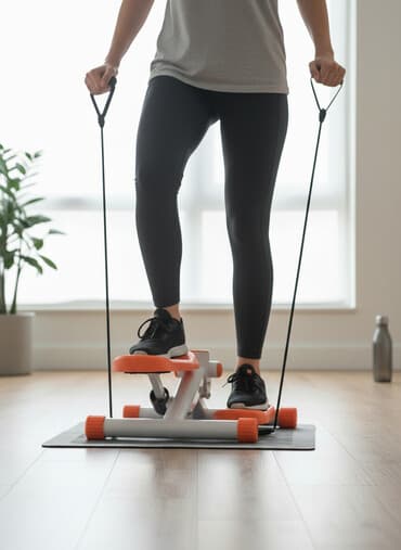 разгибание ног: Мини-степпер MIM с эспандерами и счетчиком б/у но как новый мало — 1