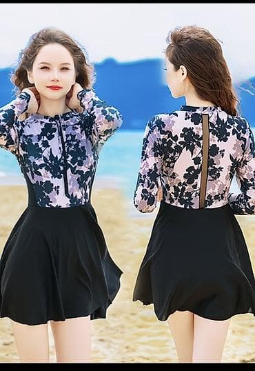 молнии: Слитный купальник, На молнии, L, XL, 2XL — 2