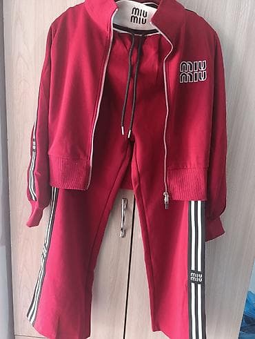 шым спортивный: Спортивный костюм Miu Miu, бордовый - Комплект: олимпийка на молнии + — 1