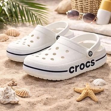 Сабо, 42, Crocs, Б/у, цвет - Белый