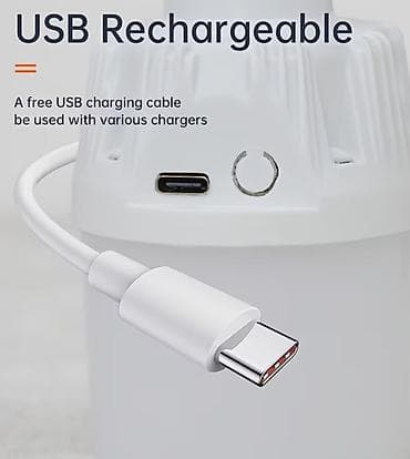 Лампочки: Перезаряжаемая LED-лампа с крючком - Встроенный аккумулятор для — 3