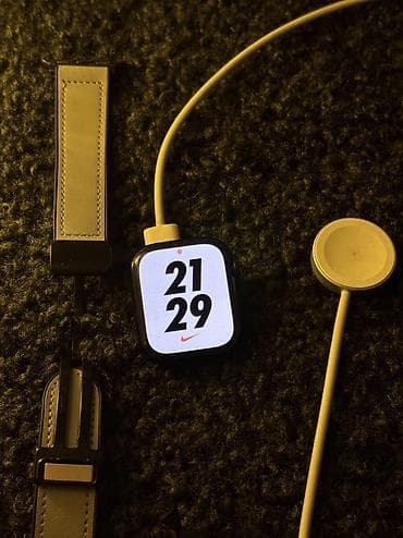 часы с альтиметром: Apple Watch Series 7 Nike, 41mm(алюминий, цвет Midnight) Версия Nike с — 1