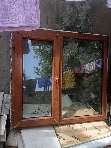 дверь уличная: Окно ПВХ и двери - Окно: двухстворчатое, одна створка поворотная — 1