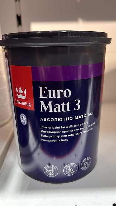 surface pen: Краска Тиккурила Tikkurila Euro matt 3 Euro Power 7 Euro Extra — 3