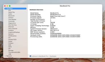 macbook на запчасти: Ноутбук, Apple, 16 ГБ ОЭТ, Intel Core i7, 15.4 ", Колдонулган, Жумуш, окуу үчүн, эс тутум SSD — 4