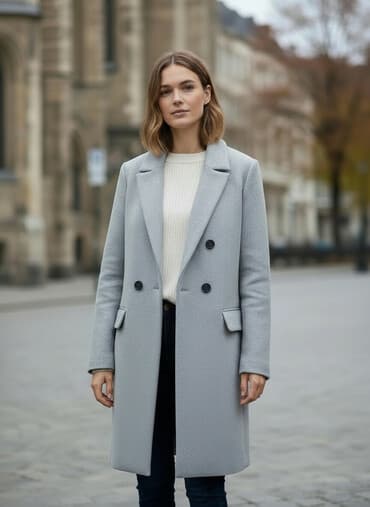 дождевик спортивный бишкек: Пальто, Классика, Осень-весна, Короткая модель, Двубортная модель — 1