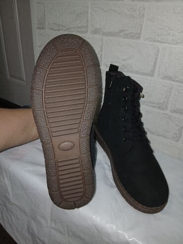 обувь для охоты: Черные демисезонные/зимние ботинки на шнуровке с боковой молнией. - — 2