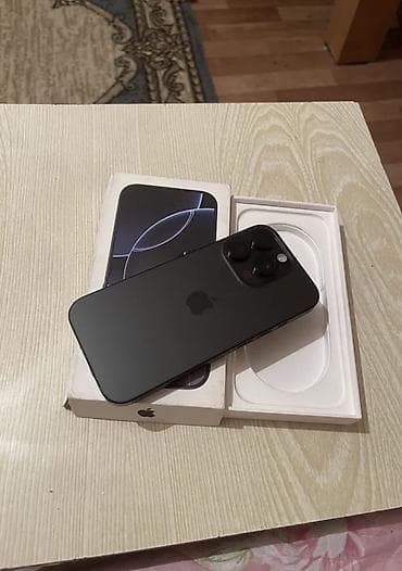 iphone 8 osh: IPhone 16 Pro, Б/у, 256 ГБ, Black Titanium, Зарядное устройство, Защитное стекло, Чехол, 90 % — 1