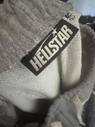 штаны ангела фф: Hellstar — спортивные штаны с фирменным принтом - Цвет: меланжевый — 2