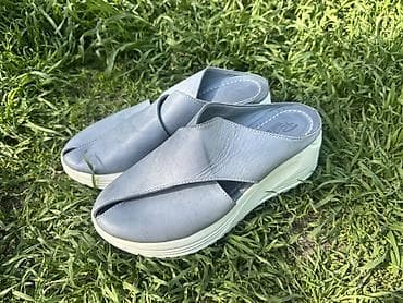 ecco 42: Женские мюли/сланцы на платформе - Цвет: нежно‑голубой верх, светлая — 2