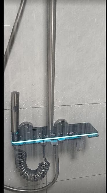 смита: Душевая система с верхним душем, ручной лейкой и полкой-органайзером — 5