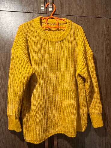 тёплая кофт кардиган: Классный свитер, крупной вязки хб/шерсть/вискоза. Размер 46-48. Теплый — 1