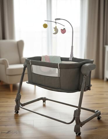 Люлька, Б/у, Колыбель, Качалка, цвет - Серый, Самовывоз at lalafo.kg Люлька, Б/у, Колыбель, Качалка, цвет - Серый, Самовывоз