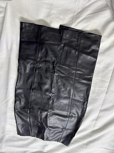 Бесплатно Набор женской одежды и обуви: 1) Черная кожаная