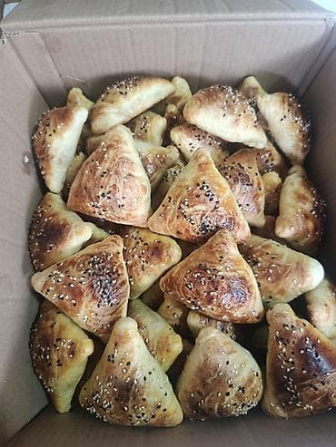 таш ош: Здравствуйте. слаённая самса, домашнее тесто, мясо с картошкой. мясо — 2