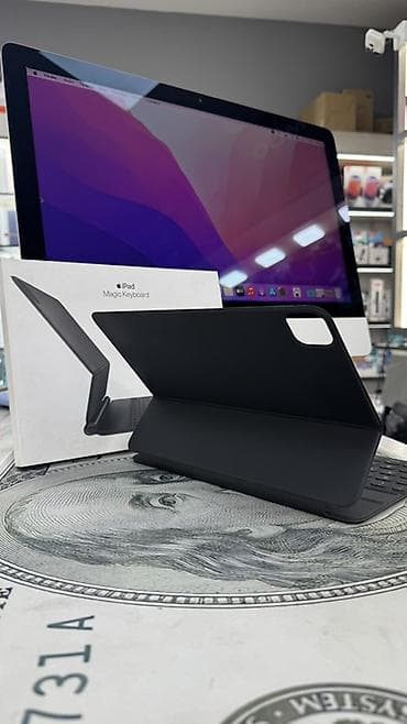 чехол айпад: Клавиатура, Apple, Ножничная, Bluetooth, Проводное подключение, Размер: 100% — 7