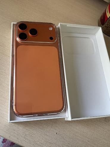 iphone s5: IPhone 17 Pro Max, Новый, 1 ТБ, Оранжевый, Зарядное устройство, Защитное стекло, Чехол, 100 % — 2