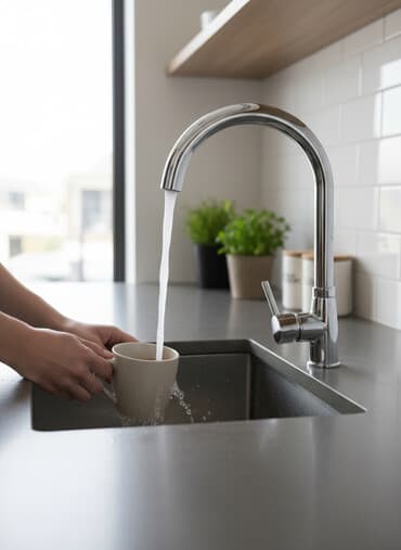 смисители: Смеситель для кухни с высоким изогнутым изливом. Хромированное — 1