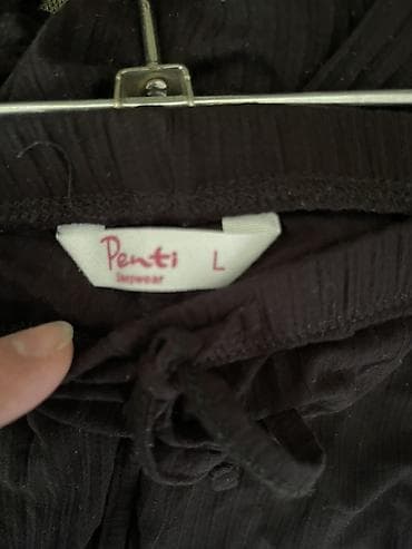 штани: Женские широкие брюки Penti Sleepwear - Цвет: чёрный - Размер на — 4