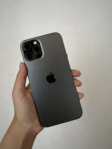 айфон 12 промах: IPhone 12 Pro Max, Колдонулган, 256 ГБ, Space Gray, Коргоочу айнек, Каптама — 1