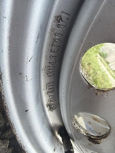 10 5j: Железные Диски R 15 Honda, Комплект, отверстий - 4, Б/у — 5