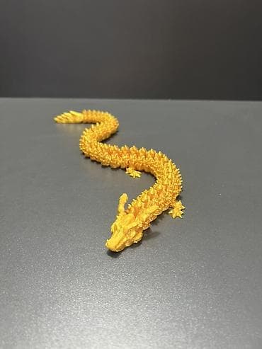 Брелоки: Гибкие 3D‑печатные драконы/антистресс - Комплект ярких фигурок — 9