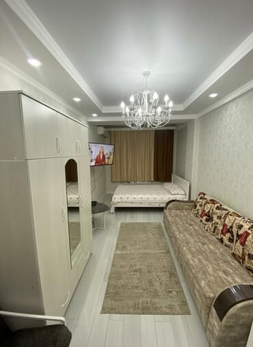 бишкек квартира ночь: 1 комната, Душевая кабина, Постельное белье, Кондиционер — 1