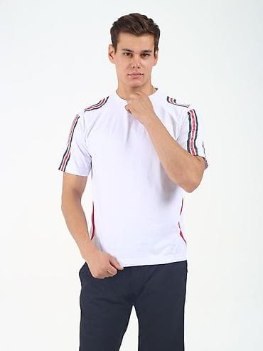 adidas футболки: Мужская спортивная футболка Adidas - Цвет: белый - Дизайн — 5