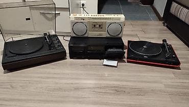 аудио переходник: 4 аппарата: 2х кассетный магнитофон Aiwa 616, очень редкая магнитола — 1
