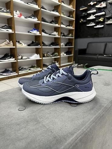 nike react: Кроссовки для бега/фитнеса - Цвет: тёмно‑синий/графит с серыми — 1