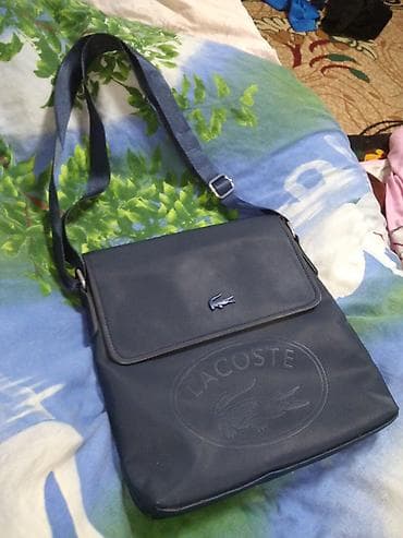 платья кыз узату: Сумка через плечо Lacoste, тёмно‑синяя - Формат: вертикальная — 4
