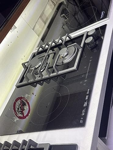 сенсор плитка: Комбинированная варочная панель на стеклокерамике: газ + — 1