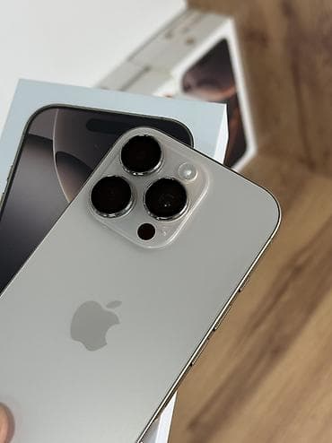 бу телефоны ош айфон: IPhone 16 Pro, Б/у, 256 ГБ, Desert Titanium, Зарядное устройство, Защитное стекло, Чехол, 98 % — 2