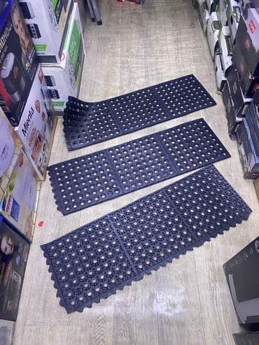 ортопед коврики: Эшик астындагы килем Жаңы, Сырткы, Тик бурчтук, түсү - Кара — 5