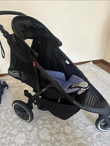 Коляскалар: Балдар арабасы, түсү - Кара, Колдонулган — 2