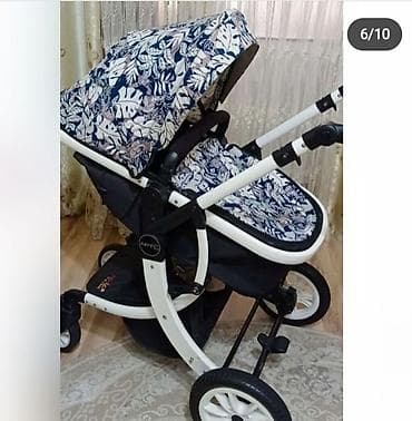 Детский транспорт: Коляска, цвет - Белый, Б/у — 8