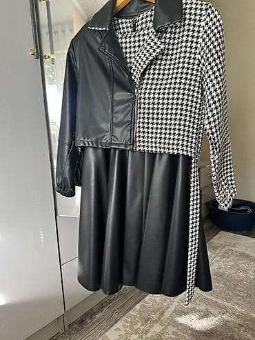 женская одежда платья: Платье-комбинация с имитацией куртки-косухи Продаю очень красивое — 2