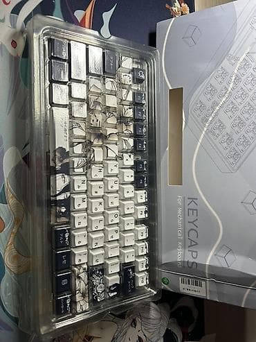 коврик для мыши аниме: Кейкапы Reze (Chainsaw Man) — Полный PBT сет (135 клавиш) Продаю — 1