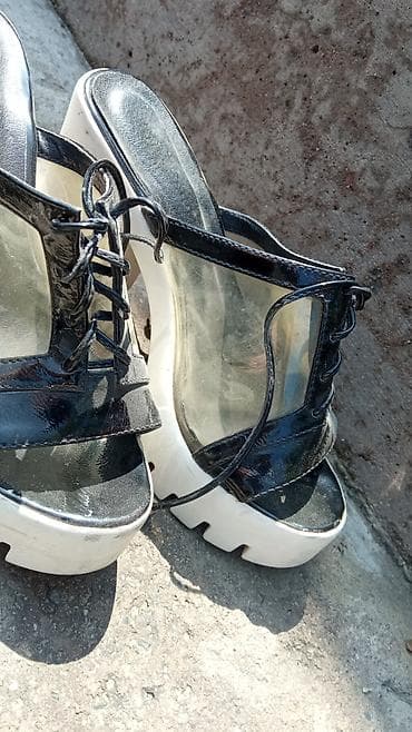 обувь летний: Женские сабо на массивной платформе и каблуке - Цвет: верх — черный — 3