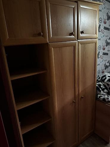 3 3: Шифоньер, шкаф для одежды, Б/у, Прямой, ЛДСП — 2