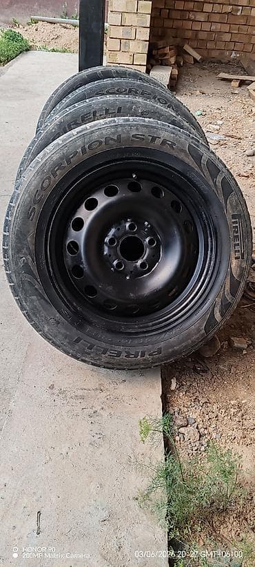 Колеса в сборе 215 / 65 / R 16, Лето, Б/у, Комплект, Легковые, Железные, отверстий - 5