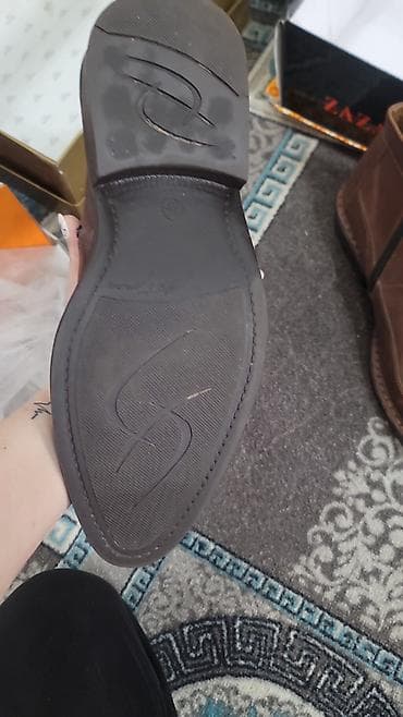 подставка для обувь: Мужские кожаные полуботинки-ботинки DANTEL - Материал: натуральная — 3