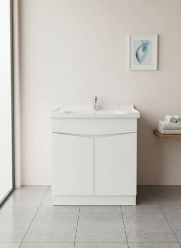 умывальник на: Тумба для ванны, С раковиной, цвет - Белый — 1