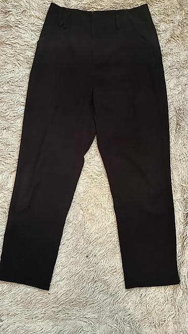 Классические чёрные брюки прямого кроя. - Цвет: насыщённый чёрный -