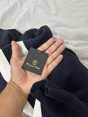 свиты: Мужской свитер, M, Massimo Dutti, Новый, цвет - Синий, Самовывоз, Платная доставка — 2