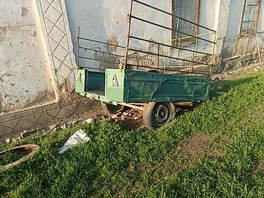 Двухосный прицеп для мотоблока/мини-трактора. - Металлический кузов с